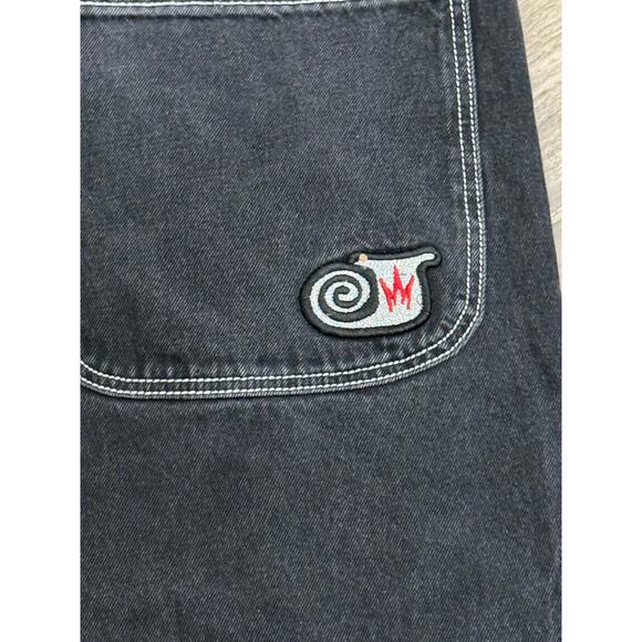 Vintage y2k Men's Black Jnco Baggy Jeans Size 36 - Picture 5 of 11
